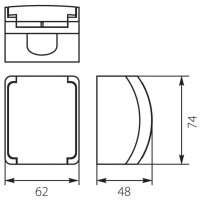 Koala Aufputz Serie Schalter Steckdosen IP44 Weiß...