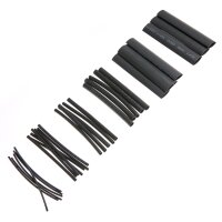 100-tlg Schrumpfschlauch Sortiment in Box, Schrumpfschläuche Schwarz