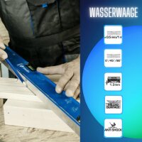 Högert Technik Wasserwaagen Aluminium 20cm 60cm 80cm...