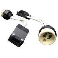 50x GU10 Fassung VDE CE mit Klemme, Anschlußklemme, Keramikgehäuse, Isolierung, Zugentlastung, Lüsterklemme, Hitzebeständig, VDE CE Zertifiziert