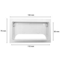 TV Kabelkanal Set mit weißen Verschlussklappen und Kämmen| Unterputz