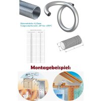 Alu-Flex-Rohr 2,6m Flexrohr Ø 75 mm 75mm Alurohr...