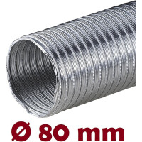 Alu-Flex-Rohr 2,6m Flexrohr Ø 80 mm 80mm Alurohr...