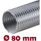 Alu-Flex-Rohr 2,6m Flexrohr Ø 80 mm 80mm Alurohr Flexschlauch Schlauch Aluminium Aluflexrohr flexibles Aluminiumrohr Aluflex Hitzebeständig AF