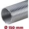 Alu-Flex-Rohr 3 m Flexrohr Ø 150 mm 150mm Alurohr Flexschlauch Schlauch Aluminium Aluflexrohr flexibles Aluminiumrohr Aluflex Hitzebeständig AF
