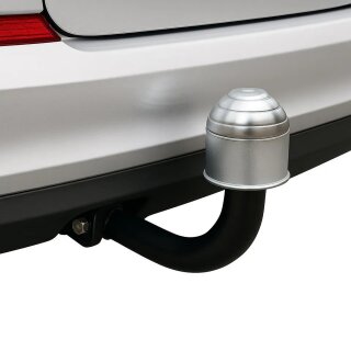 Abdeckung für Anhängerkupplung, Metal, Schutzkappe PKW LKW Wohnmobil Staubdicht Wasserdicht Kugelkopfschutz (Chrom)