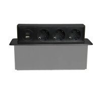 Einbau-Steckdose für Möbel mit 3×...