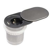 Einbau-Steckdose für Möbel mit 1×...