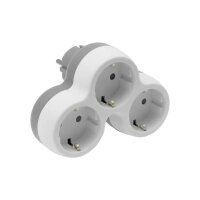 Amslight 3-fach Steckdosenadapter SCHUKO mit...
