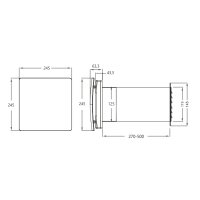 Airroxy aRheat Wärmerückgewinnung,Wand Rekuperator,weiß, Ø 125