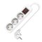Mehrfach‑Steckdosenleiste 3‑/4‑/5‑/6‑Fach, 230 V, 16 A, 3680 W, mit Schalter, weiß, 3m lang