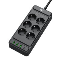 Überspannungsschutz-Steckdosenleiste mit USB ...