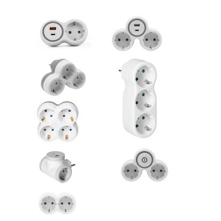 Mehrfachsteckdosen Schuko USB Steckdoenleiste