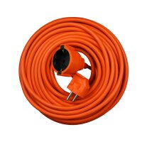Verlängerungskabel mit Einer SCHUKO-Steckdose; IP20; 16A; H05VV-F; 3×1,5; 10m-30 m; ORANGE