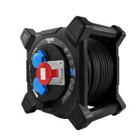 Quadratischer Kabeltrommel‑Verlängerer; 4×CEE...