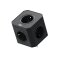 Steckdosenwürfel 5 Fach Mehrfachsteckdose Steckdosenadapter 4 USB Würfel Mehrfachstecker Schwarz