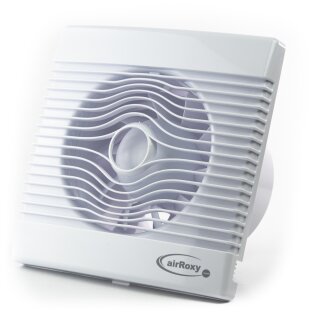 Airroxy Wandventilator pRemium – Leiser Hybrid‑Wandventilator für Bad, Küche und Büro Ø100/120/150 mm