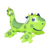 Aufblasbare Dino Wassermatratze für Kinder 102×63×63cm, mit Haltegriffen & Reparaturflicken